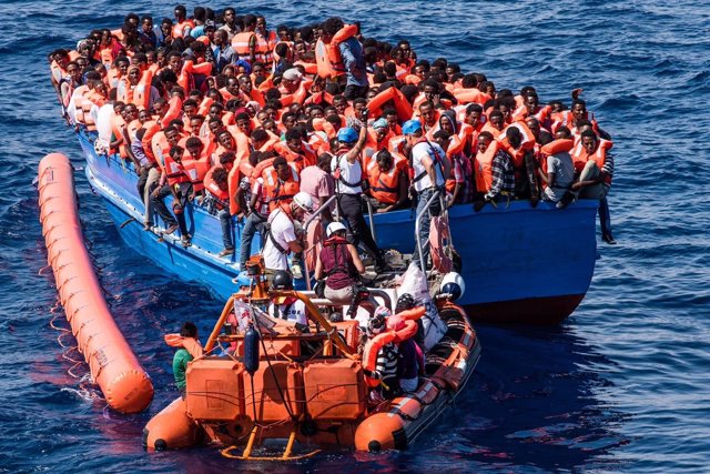 Rescate de inmigrantes en Mediterráneo