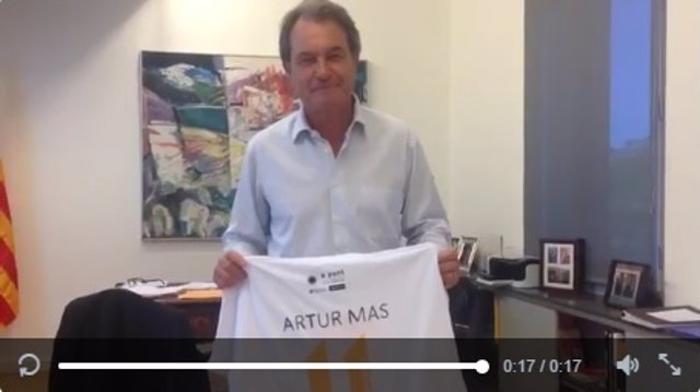 El presidente del PDC Artur Mas en un vídeo para anunciar que irá a la Diada