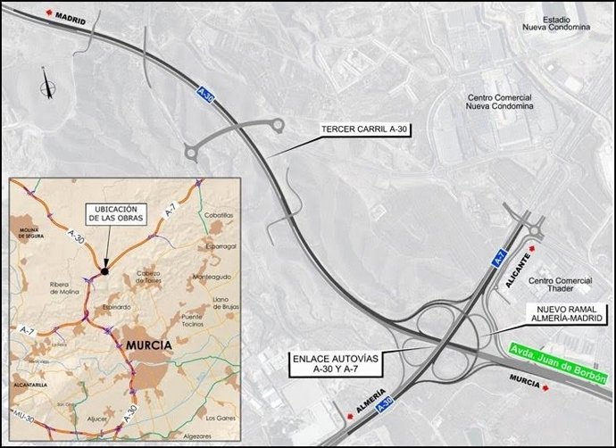 Imagen del plano de las obras