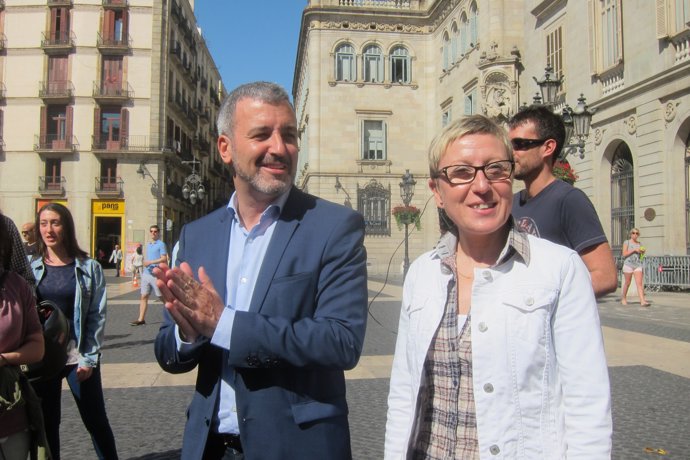 Jaume Collboni y Carmen Andrés (PSC)