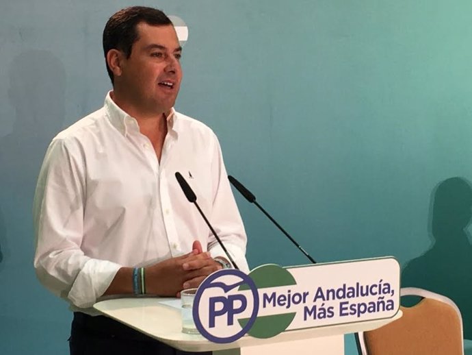 El presidente del PP andaluz, Juanma Moreno.