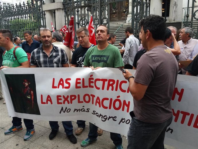 Trabajadores de la empresa minera Astur Leonesa