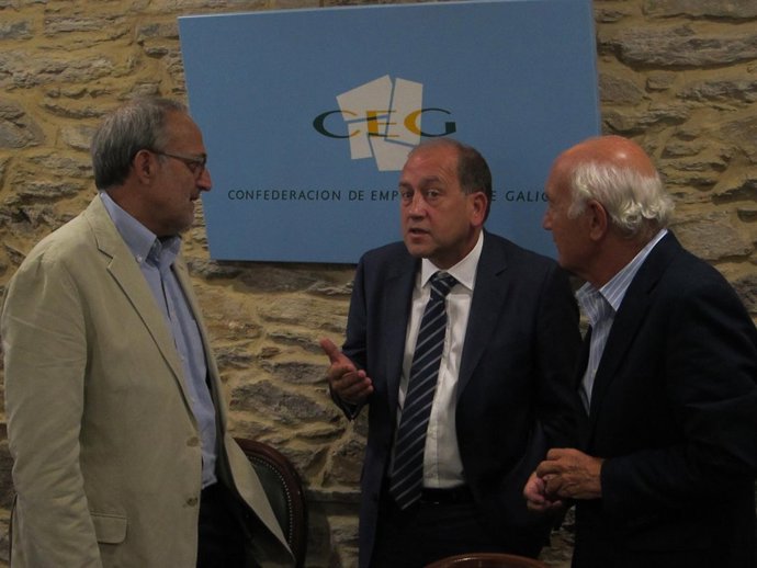 El candidato del PSdeG a la Xunta y el presidente de la CEG