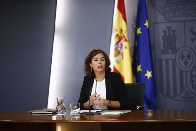 Soraya Saénz de Santamaría tras el Consejo de Ministros
