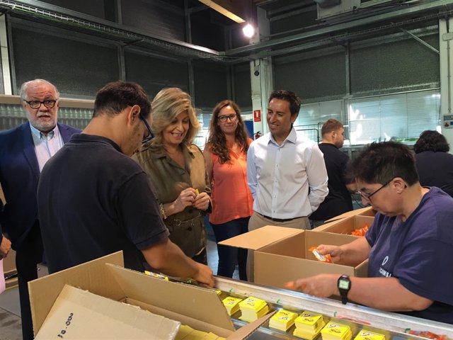 Engracia Hidalgo durante el acto de este viernes