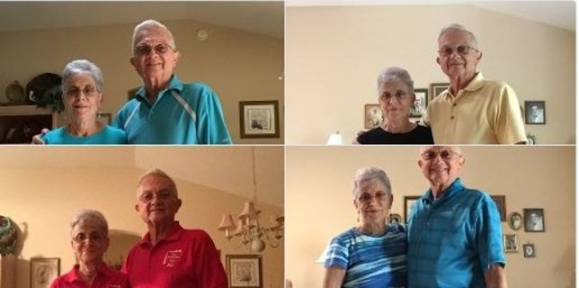 Una pareja de septuagenarios se visten a juego todos los días 