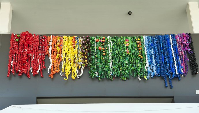 Mural relacionado con el Plan de Residuos de Navarra.