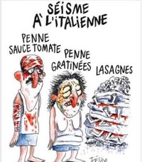 Una viñeta de la revista Charlie Hebdo sobre el terremoto indigna a Italia