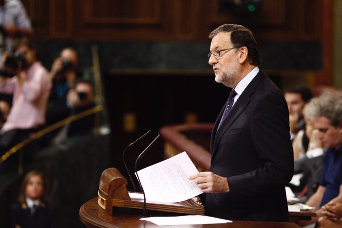 Mariano Rajoy en su debate de investidura 