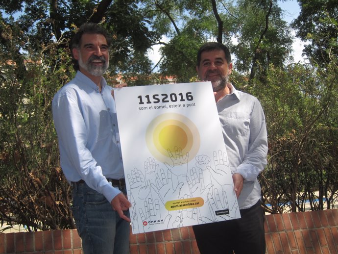 Jordi Sànchez (ANC), Jordi Cuixart (Òmnium): Diada 2016