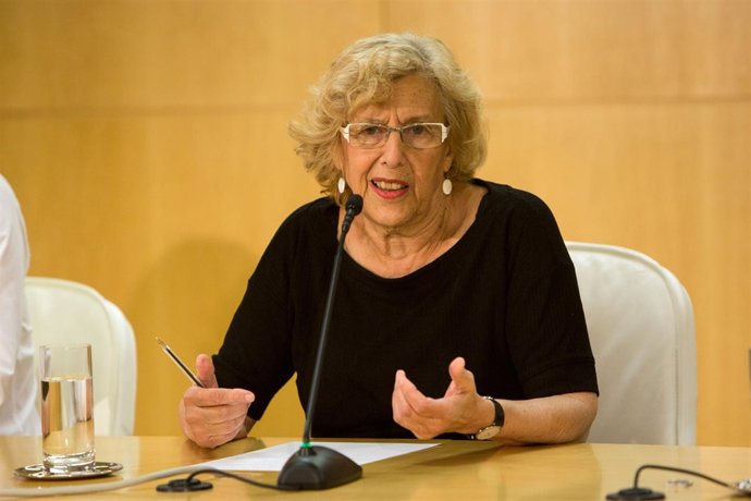 Manuela Carmena en la presentación de la operación