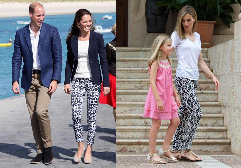 DUQUES DE CAMBRIDGE Y REINA LETIZIA CON SOFÍA