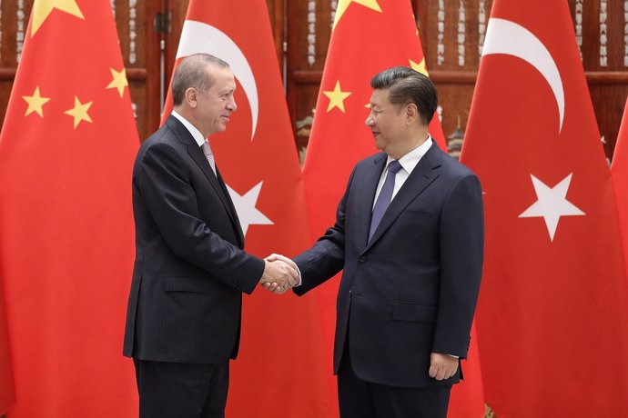 Recep Tayyip Erdogan y Xi Jinping