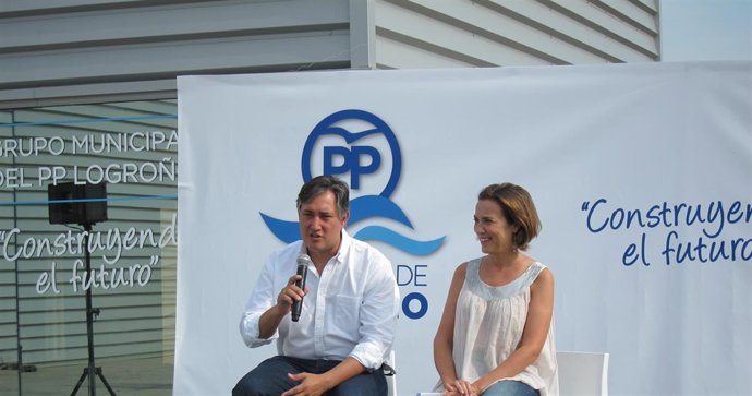 Gamarra y Pérez Pastor en la apertura de la Escuela de Verano del PP de Logroño