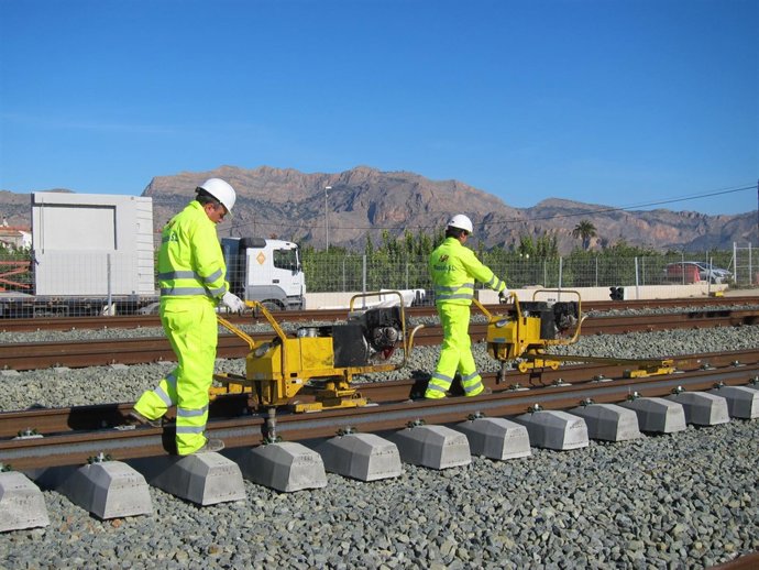 Obras del AVE a Murcia. Estación de Beniel. Alta Velocidad