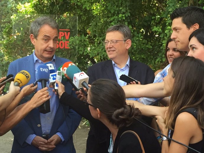 Zapatero y Puig en un acto en Valencia