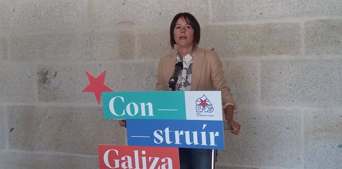 La candidata a la Xunta del BNG, Ana Pontón, en su intervención