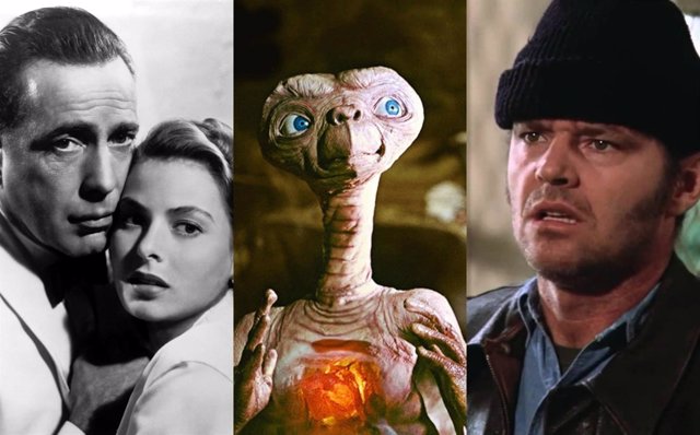 Imágenes de 'Casablanca', 'ET: El extraterrestre' y 'Alguien voló sobre el nido