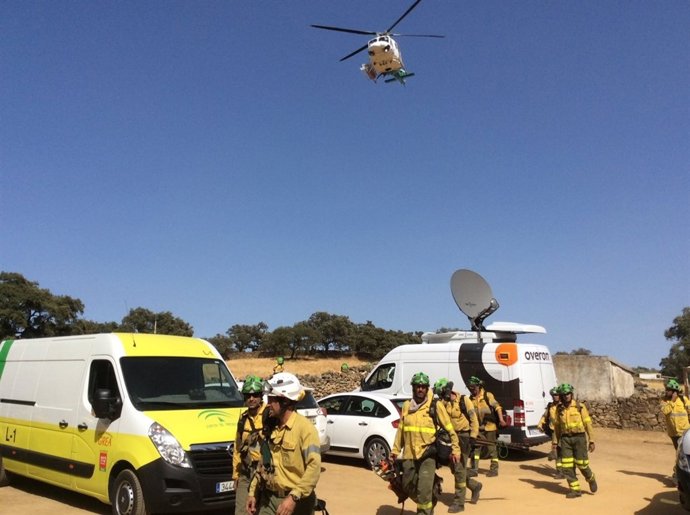 Despliegue del Plan Infoca en El Castillo de las Guardas.