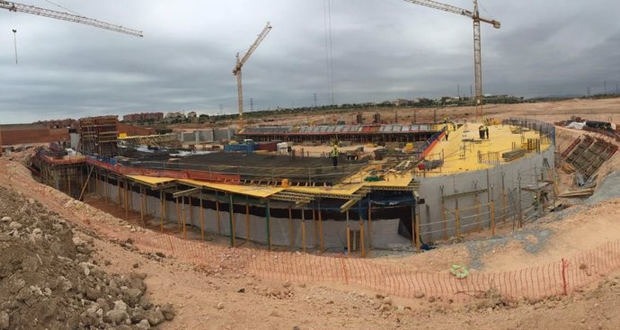 El nuevo Palau d'Esports de Tarragona en construcción