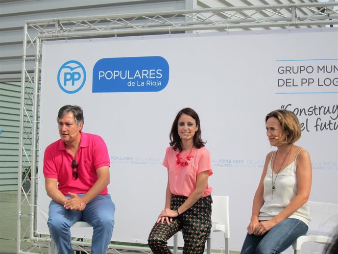 Levy junto a Gamarra y Pastor en Logroño
