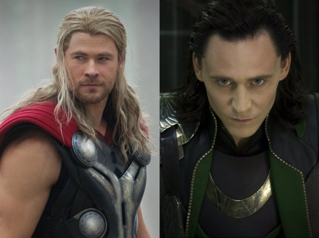 Chris Hemsworth y Tom Hiddleston como Thor y Loki
