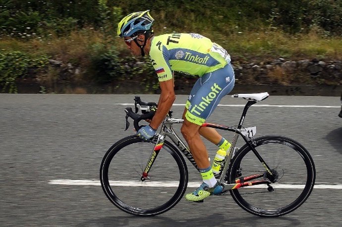 El ciclista español del Tinkoff Alberto Contador