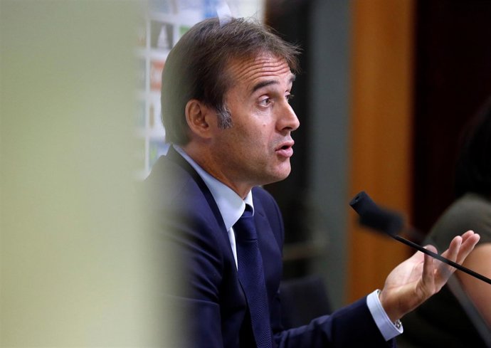 Julen Lopetegui, seleccionador nacional de fútbol en rueda de prensa