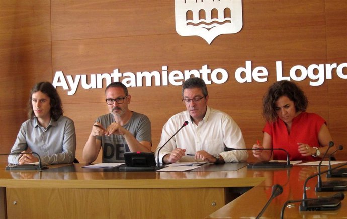 Los portavoces de la oposición en el Ayuntamiento de Logroño