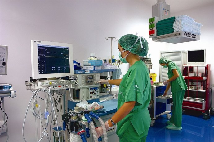 Quirófano en el hospital de Alcaudete