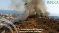 Controlado el incendio forestal en un paraje de Mijas