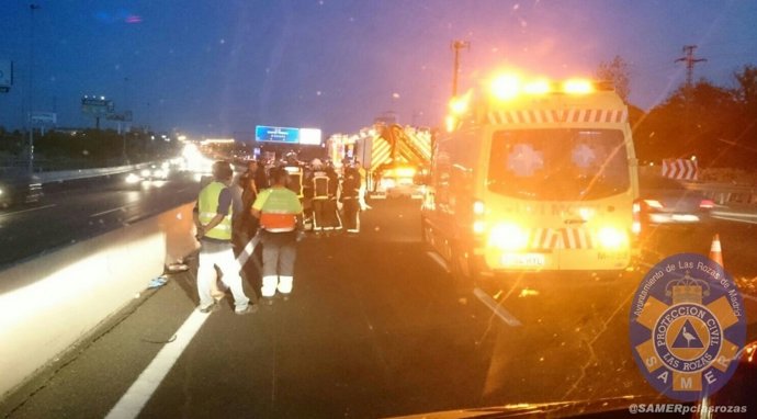 Accidente de Bruno Hortelano en la A6