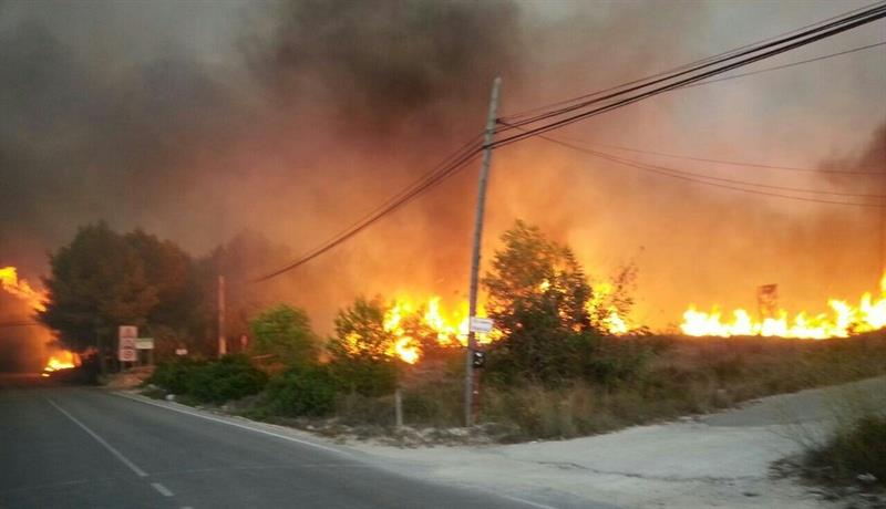 Incendio en Jávea