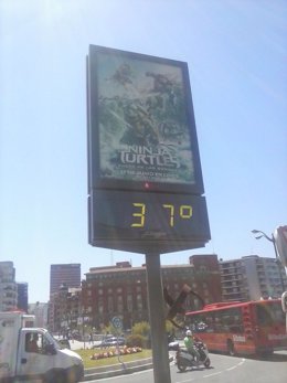 Termómetro a 37 grados en Bilbao