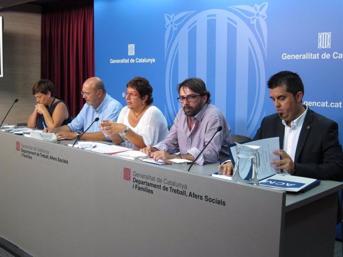 Esther Pujol, Joan Carles Gallego, Dolors Bassa, Camil Ros e Isidre Serra