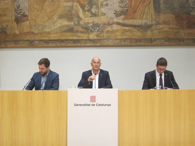 Consellers T.Comín, R.Romeva, C.Mundó