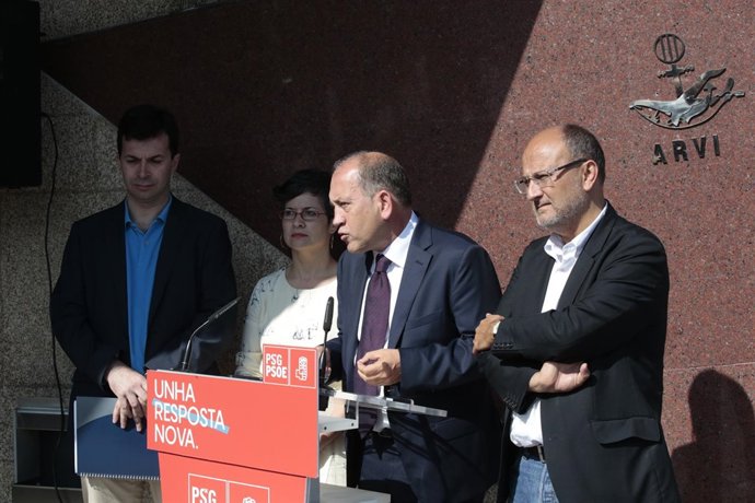 El candidato del PSdeG a la Presidencia de la Xunta, Xoaquín Fernández Leiceaga