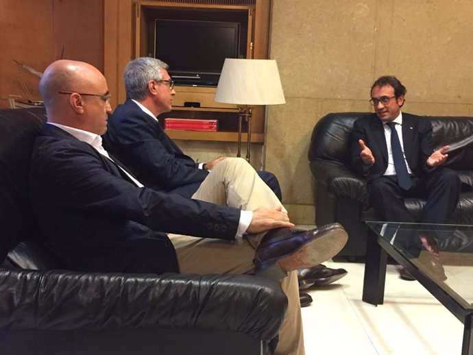 El conseller Josep Rull se reúne con el alcalde de Tarragona J.F.Ballesteros