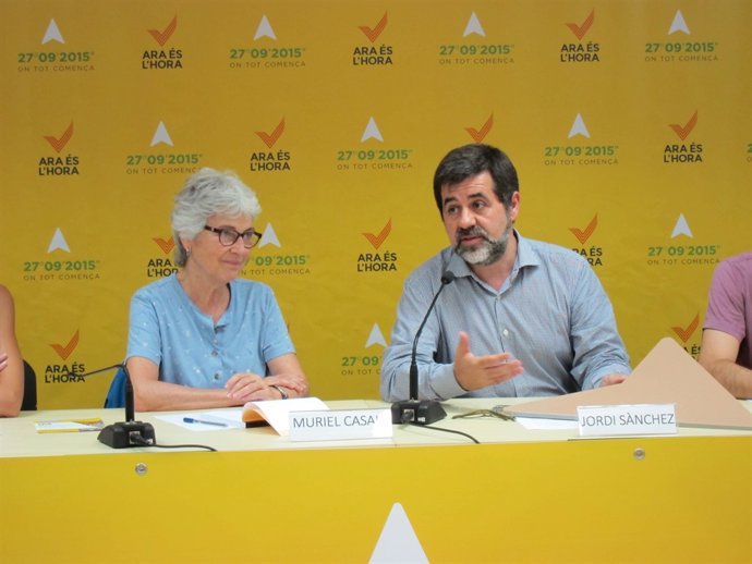 Muriel Casals (Òmnium Cultural), Jordi Sànchez (ANC)