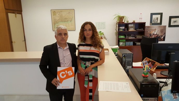 Los parlamentarios de C's en Andalucía José Antonio Funes y Marta Escrivá