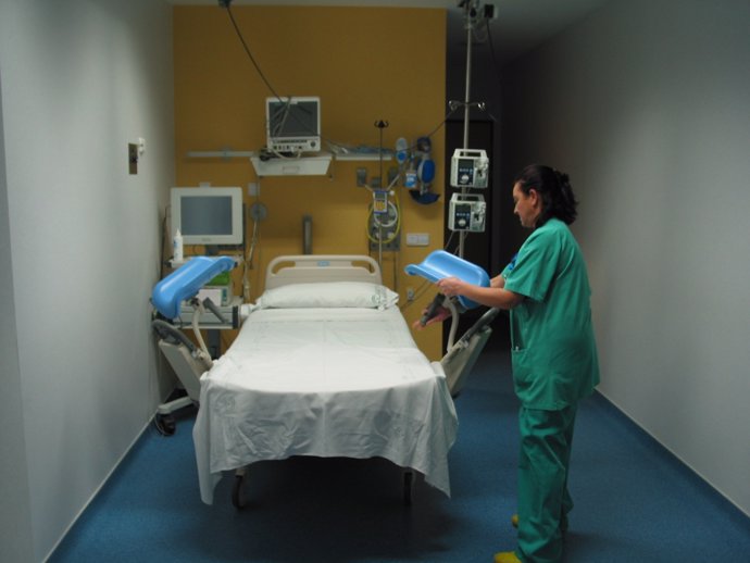 Sala de dilatación del Hospital de Andújar