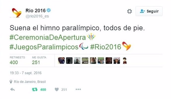 Río 2016 tweet