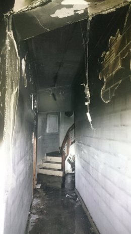 Incendio en unos apartamentos turísticos en Xàtiva