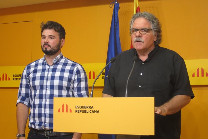 Los diputados de ERC en el Congreso Joan Tardà y Gabriel Rufián