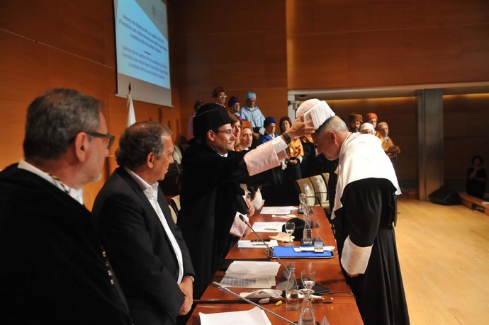 El rector Francisco Mora en la apertura de curso de la UPV
