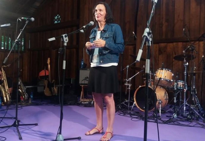 Carolina Bescansa, diputada de Podemos, en Asturias