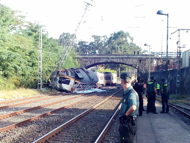 Accidente ferroviario en O Porriño (Pontevedra)