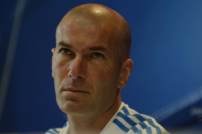 Zinedine Zidane en rueda de prensa durante el Open Media Day del Real Madrid