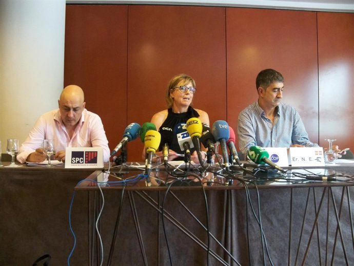 Àngels Bosch (Eurocop), David Miquel (SPC) y Roberto Seijóo (ErNE)
