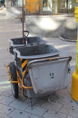 PAPELERA, BARRENDERO, RESIDUO, 